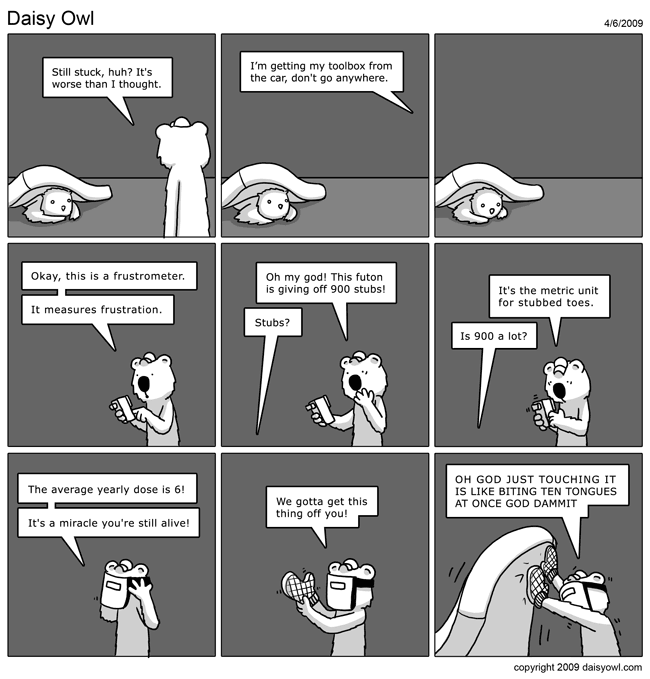 Frustrons are terrible particles that can even penetrate mittens.